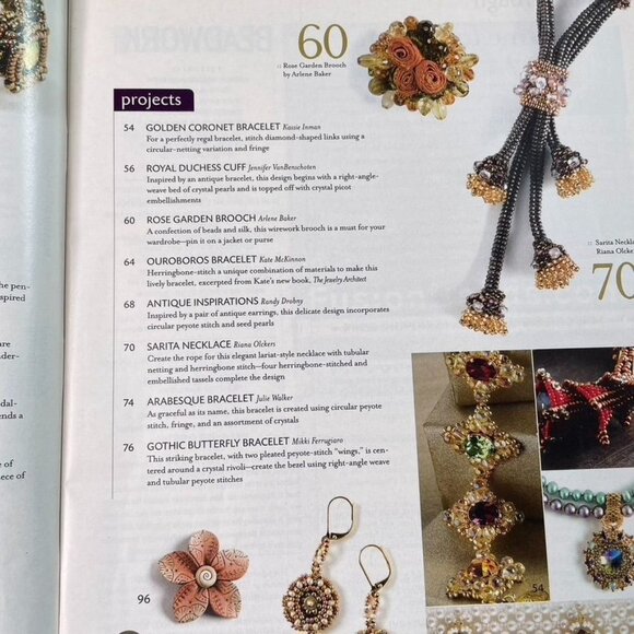 Beadwork Magazine Jewelry Crafting Book u Dec 2010 Jan 2011 Vol 14 No 1 - Picture 5 of 8
